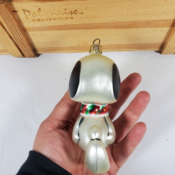Kurt Adler Polonaise Peanuts Ornaments Snoopy and Lucy in Wood Crate - Picture 6 of 16